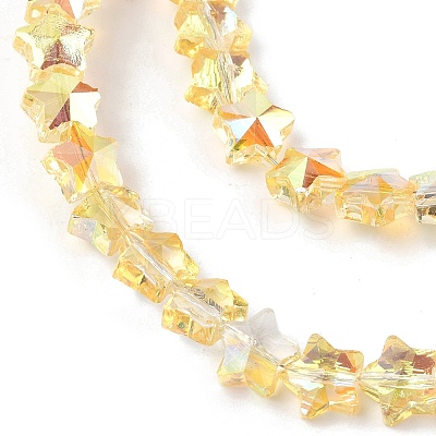 Electroplate Transparent Glass Beads Strands EGLA-U004-03A-HP01-1