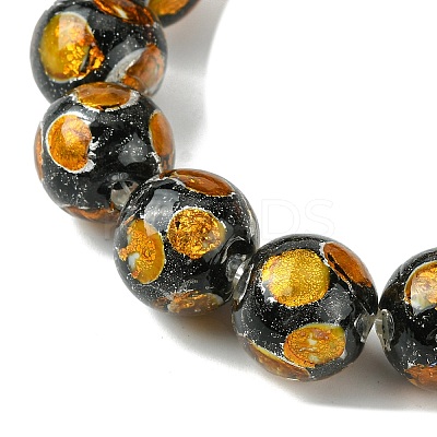 Handmade Silver Sand Lampwork Beads Strands LAMP-A003-01G-1