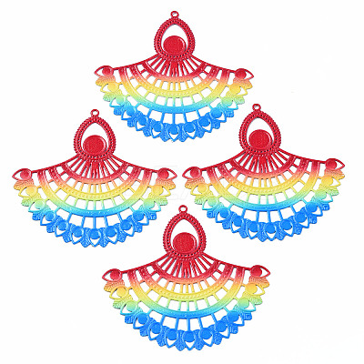 430 Stainless Steel Filigree Pendants LS-STAS-T061-11-1