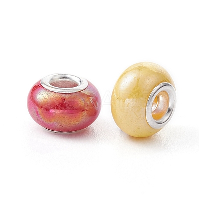 Opaque Resin European Beads RPDL-YW0001-10-1
