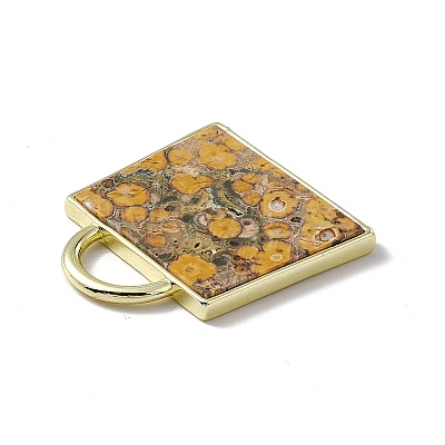 Natural Leopard Skin Jasper Pendants G-G977-04G-02-1