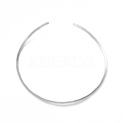 Non-Tarnish 304 Stainless Steel Textured Wire Necklace Making STAS-B036-04P-1