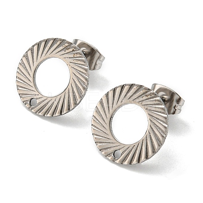 Non-Tarnish 201 Stainless Steel Stud Earrings Finding STAS-B045-13P-B-1