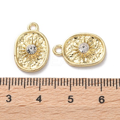 Rack Plating Alloy Pendants FIND-M038-04G-1