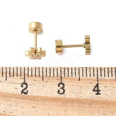 304 Stainless Steel Stud Earrings for Women LS-EJEW-E603-05F-G-1