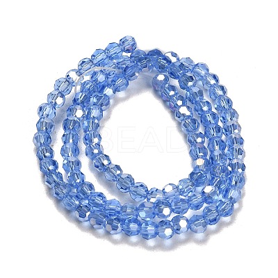 Electroplate Glass Beads Strands EGLA-R016-4m-17-1
