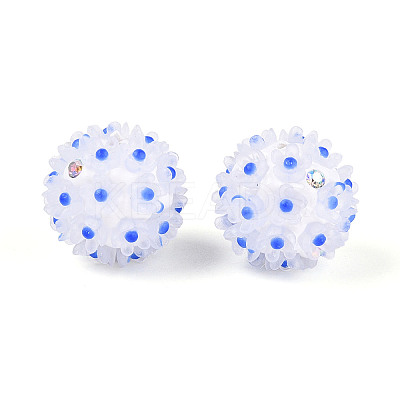 Handmade Polymer Clay Rhinestone with Resin Daisy Flower CLAY-T022-02C-1