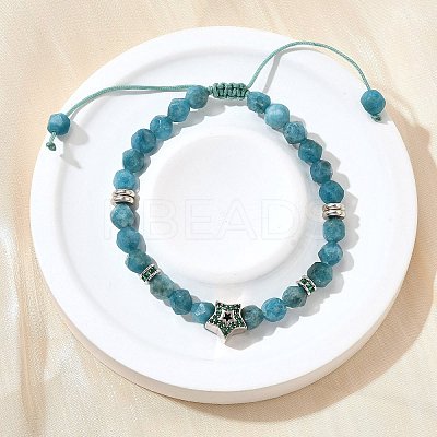 Brass Beaded Bracelets BJEW-Z094-03C-1