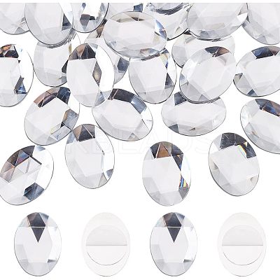 30pcs Self-Adhesive Acrylic Rhinestone Stickers FIND-FG0001-94B-1