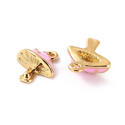 Autumn Theme Brass Enamel Pendants KK-P207-020G-RS-1