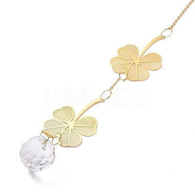 Faceted Glass Sun Catcher Pendant Decorations LS-AJEW-A037-06G-1