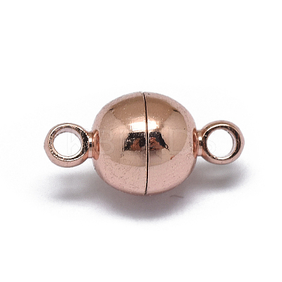Rack Plating Brass Magnetic Clasps with Loops KK-F801-02A-M-1