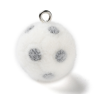 Flocking Opaque Sports Theme Resin Pendants RESI-D017-01C-P-1