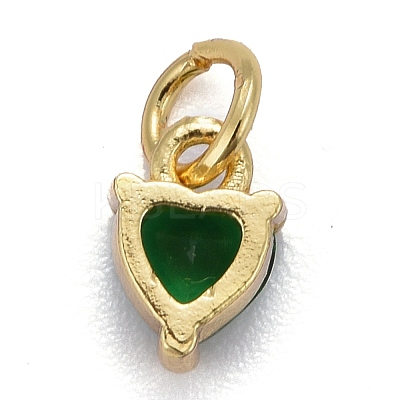 Brass Micro Pave Cubic Zirconia Charms KK-P192-08-G06-1