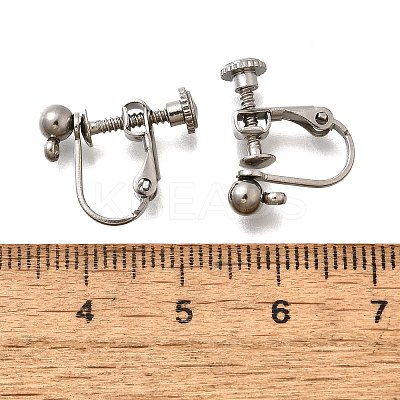 316 Stainless Steel Clip-on Earring Findings X-EJEW-R019-01P-1