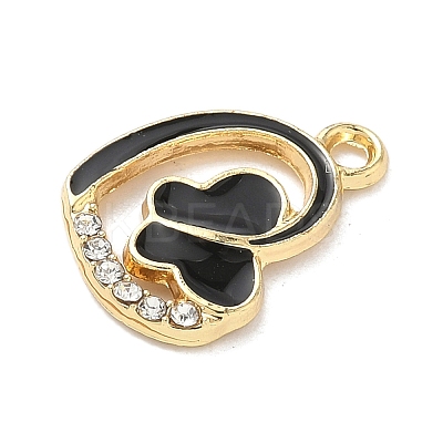 Alloy Enamel and Rhinestone Pendants FIND-C074-14KCG-1
