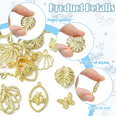 22Pcs 11 Styles Alloy Pendants FIND-FS0003-13-1