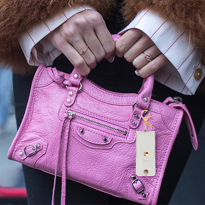 PU Leather Lipstick Holder Keychains AJEW-WH0270-203A-1