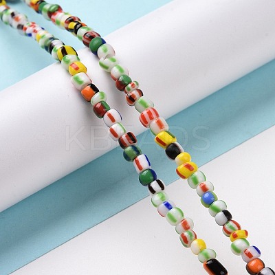 Opaque Handmade Lampwork Beads Strands X-LAMP-H061-04-1