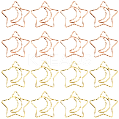 40Pcs 2 Colors Iron Paper Clips AJEW-SP0002-98A-1