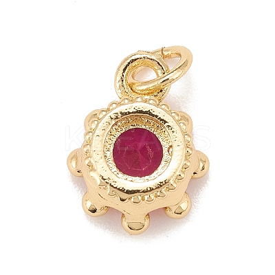 Brass Inlaid Clear Cubic Zirconia Charms KK-A161-34G-A-1