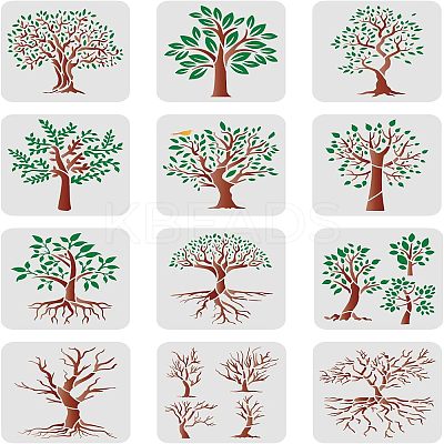 PET Hollow out Drawing Painting Stencils Sets for Kids Teen Boys Girls DIY-WH0172-752-1