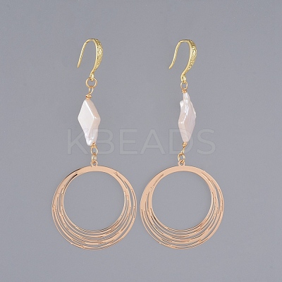 Brass Dangle Earrings EJEW-JE03753-03-1