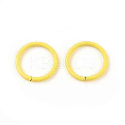 Spray Painted Iron Open Jump Rings X-IFIN-F149-B05-1