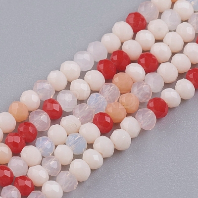 Faceted Glass Beads Strands GLAA-G074-B04-1