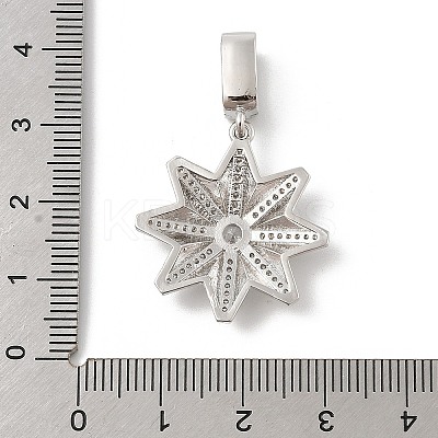Brass Micro Pave Cubic Zirconia Pendants KK-U047-10P-1