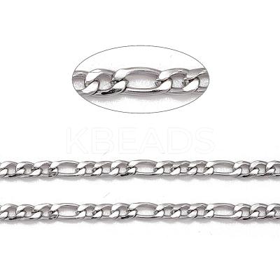 Tarnish Resistant 304 Stainless Steel Mother-Son Chains CHS-K001-32-3mm-1