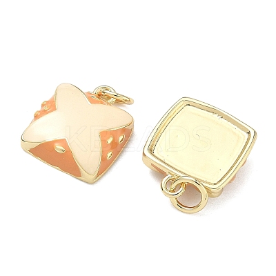 Brass Enamel Pendants KK-F933-16G-1