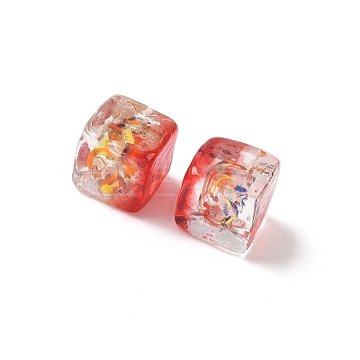 Baking Paint Handmade Gold Sand Lampwork Beads LAMP-P072-01B-08-1