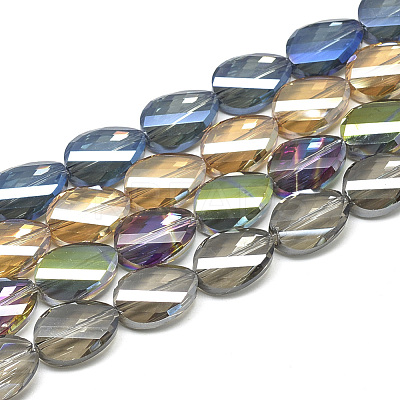 Electroplate Glass Beads Strands EGLA-S161-M-1