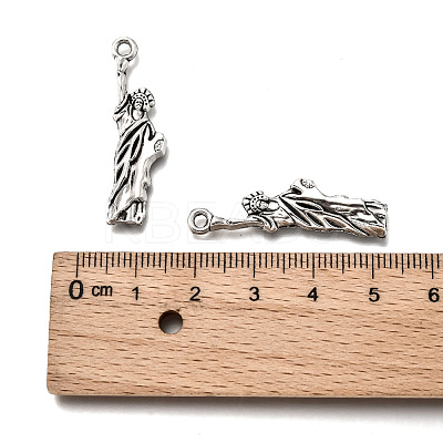 Tibetan Style Alloy Statue of Liberty Pendants TIBEP-Q043-152-RS-1
