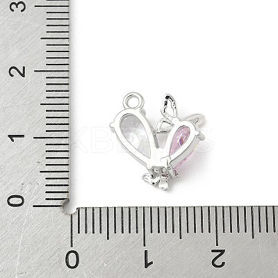 Brass Micro Pave Cubic Zirconia Pendants KK-M326-17-P02-1