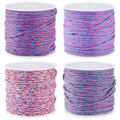 4 Rolls 4 Colors Cotton Braid Thread OCOR-TA0002-68B-1