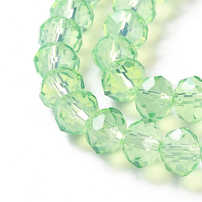 Baking Paint Transparent Glass Beads Strands DGLA-A034-J8MM-D02-1