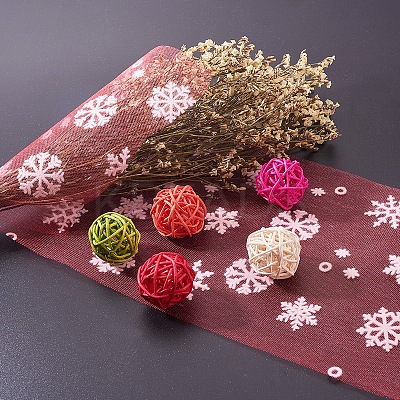 Snowflake Deco Mesh Ribbons OCOR-P010-G08-1