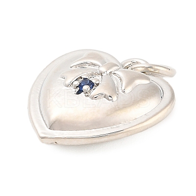 Brass Micro Pave Cubic Zirconia Pendants KK-H527-02A-P-1