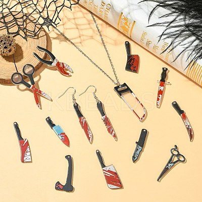 30Pcs 15 Styles Opaque Acrylic Pendants Sets OACR-CJ0002-52-1