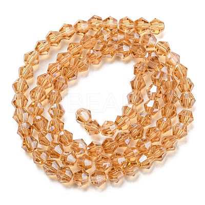Transparent Electroplate Glass Beads Strands EGLA-A039-T3mm-A18-1