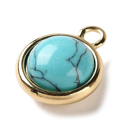 Synthetic Turquoise Pendants STAS-L022-398F-G-1