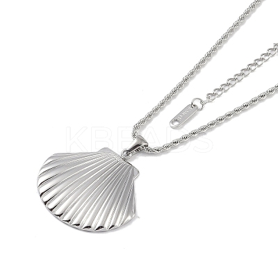 Non-Tarnish 304 Stainless Steel Pendant Necklaces NJEW-Z033-01P-1