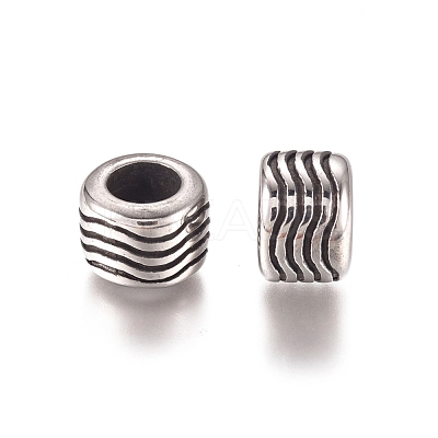304 Stainless Steel European Beads STAS-D175-03AS-1
