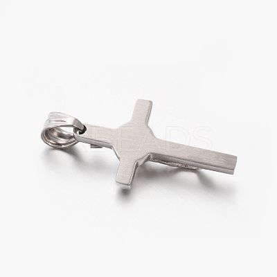 Tarnish Resistant Easter Theme Hot Unisex 201 Stainless Steel Crucifix Cross Pendants STAS-F010-24P-1