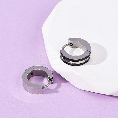304 Stainless Steel Hoop Earrings EJEW-D331-04PB-1
