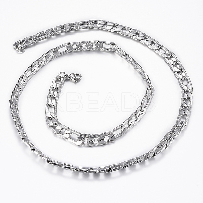 Non-Tarnish Trendy Men's Figaro Chain Necklaces LS-NJEW-L450-06E-1