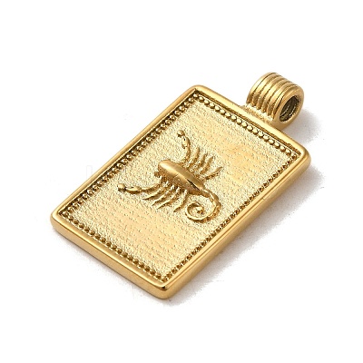 304 Stainless Steel Pendants STAS-L022-306G-12-1