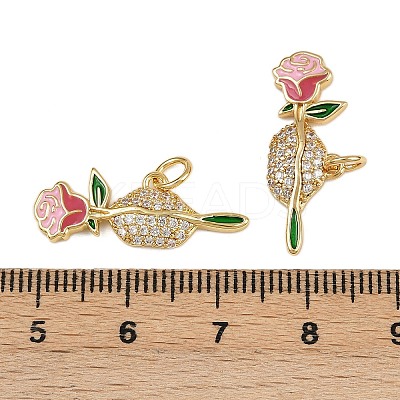 Brass Micro Pave Cubic Zirconia Pendants KK-L241-07G-1
